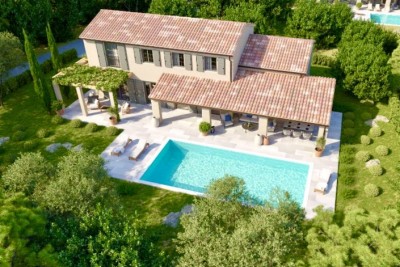 Una villa da favola con piscina in costruzione situata negli idilliaci dintorni dell'Istria centrale. 4