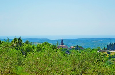Građevinsko zemljište s pogledom na more u Grožnjanu, Istra